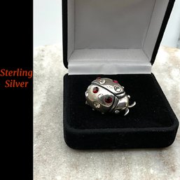 Lot 46- Very Sweet!  Sterling Silver Lady Bug Pin