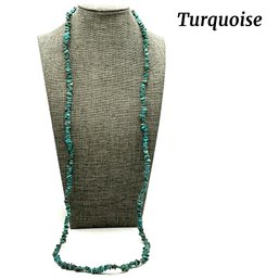 Lot 54- Pretty! Turquoise Necklace 34'