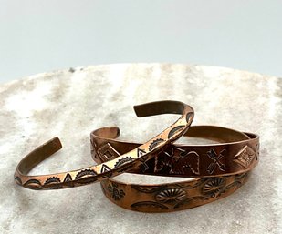 Lot 93- Super Cool Copper Bracelets - Lot Of 3 - Made In USA