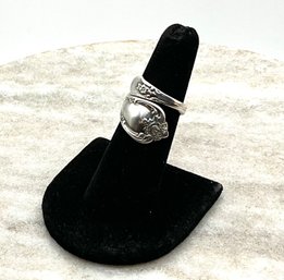 Lot 206- Wm Rogers Silver Plated Spoon Ring Size 5