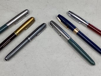 Lot 68RR- Fountain Pens Esterbrook Parker Scheaffer USA Writing Instruments- Lot Of 6