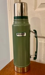 Lot 3- Stanley Thermos - Army Green With Handle