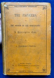Lot 9SES - Antique Book C. 1859 'the Pioneers The Sources Of The Susquehanna' By J. Fenimore Cooper