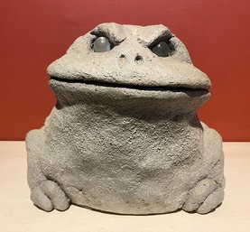 Lot 20 - Rankin Grumpy Bull Frog Sculpture With Glass Marble Eyes