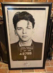 Lot 38 - Contemporary Young Frank Sinatra Mug Shot Arrest Photo Framed