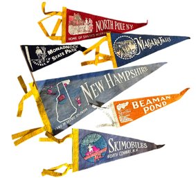 Lot 308SES- Cool Lot Of Vintage Travel Pennants - New Hampshire