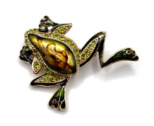 Lot 25 -signed Le Costume Jumping Frog Pin Brooch