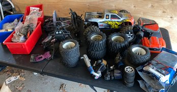 Lot 271 - Large Lot Of RC Parts - Remote Control Car Parts Tires Engine Parts New Old Stock