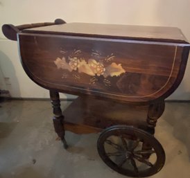 Lot 286 - Vintage Drop Leaf Bar Tea Cart