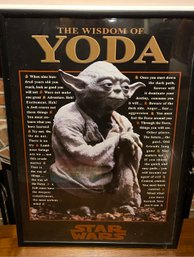 Lot 326 - Framed The Wisdom Of Yoda Star Wars Poster