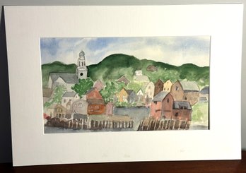 Lot 305-  Vintage Watercolor Painting Motif #1 Rockport, MA