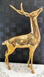 Lot 63 - Large Toyo Brass Buck Deer Reindeer Woodland Creature 18 Inch Tall