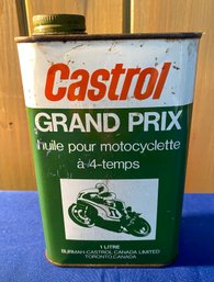 Lot 156 - Vintage Castrol Grand Prix Racing Oil Empty Can English & French