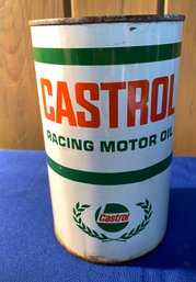 Lot 157 - Castrol Oil Metal Can Filled 1 Imperial Qt Quart English French