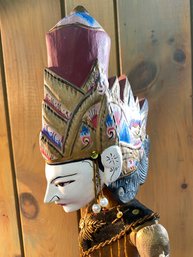 Lot 160 - Stunning Vintage 1980s Wayang Golek, Indonesian Wooden Puppet, Theater