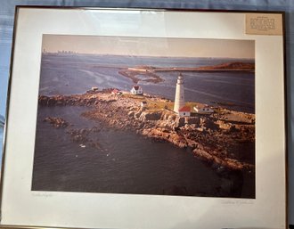 Lot 332 - Aerial View Of Boston Light Lighthouse Photo By William Johnston