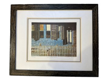 Lot 338 - This Ole House Reproduction Litho Signed & Numbered 512/950 In Rustic Wood Frame
