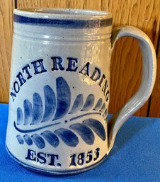 Lot 114- North Reading, Ma Pottery Stoneware Stein 6 Inches