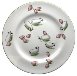 Lot 55A-SES - TIFFANY & CO Tiffany Farm Sheep Pigs Fine Bone China Made In England Collectors Plate