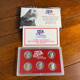 Lot 120- 2005 United States Mint Silver Proof State Quarters Set