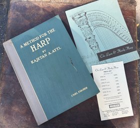 Lot 311G - Antique 1924 - A Method For The Harp Book - Carl Fischer