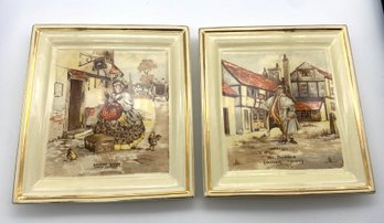 Lot 62ASES - Newhall Hanley England Small Plates Oliver Twist Sairey Gamp