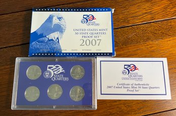 Lot 123- 2007 United States Mint State Quarters Proof Set