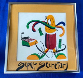 Lot 94 - Vintage Mid Century Funky Original Super Secretary Art