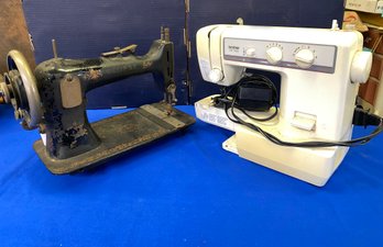 Lot 96 - Two Sewing Machines Antique Eclipse And White Brother VX-1120