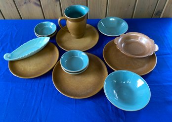 Lot 100 - Pottery Lot - Stoneware Dishes And Bowls