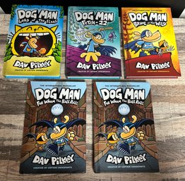 Lot 24KR - Dog Man Book Lot Of 5 - Day Pilkey