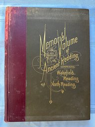 Lot 375- 1896 Memorial Volume Of Ancient Redding - Wakefield, Reading & North Reading - 250th Anniversary