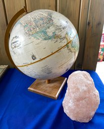 Lot 206 - Salt Of The Earth World Vintage Globe And Salt Rock