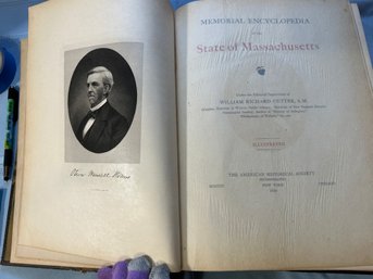 Lot 377-  1918 State Of Massachusetts Memorial Encyclopedia - Illustrated Antique Book - American Historical