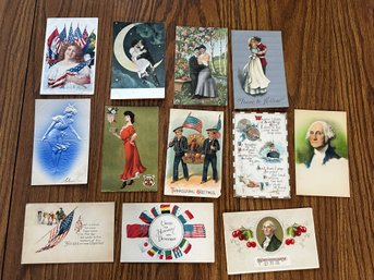 Lot 386 - Early 1900s America - USA - Flags - Postcards - Post Cards - Postcards