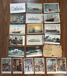 Lot 387 - Early 1900s Ships - Navy - Army - Mayflower - Old Ironside - Sailors - Boston Tea Party Post Cards