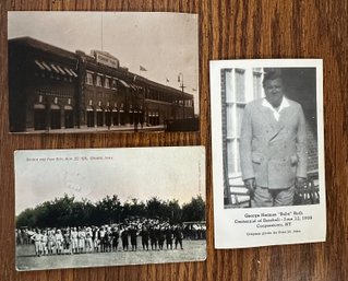 Lot 389 - Early 1900s Baseball - Babe Ruth - Boston Fenway Park - Red Sox - Cooperstown Postcards - Post Cards