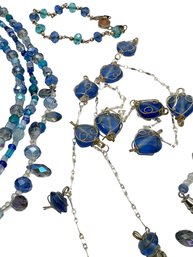 Lot 103 - Costume Blue Crystal - Pretty! Lot Of 6