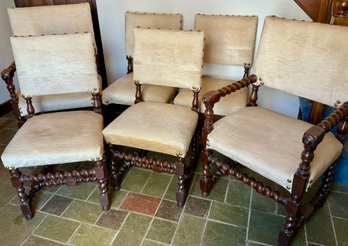 Lot 15- Antique Spindle Dining Room Chairs - 6
