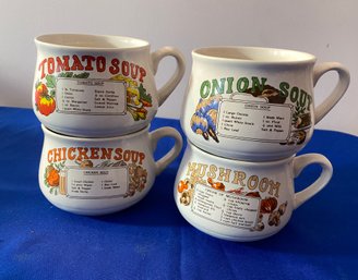 Lot 87 - Set Of 4 Vintage Soup Crocks Bowls