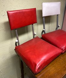 Lot 153 - Vintage Pair Of Folding Game Seats For Bleachers- Cool!