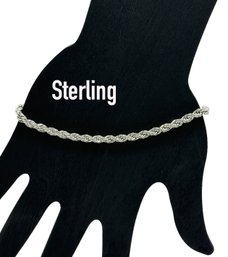 Lot 146- Sterling Silver 925 Braided Bracelet