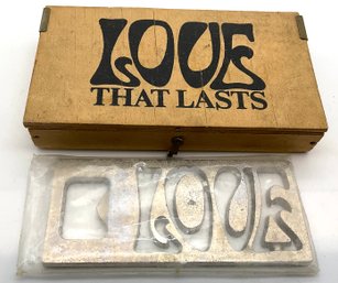 Lot 39SES- Love That Lasts - Vintage New Metal Bottle Opener In Box