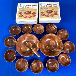 Lot 163 - Set Of 2 Matching Mid Century Nut Bowls - New Old Stock