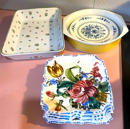 Lot 167 - Made In Italy Plates- Petite Fleur By Andrea Oven To Table Cookware Calorama Porcelain