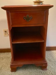 Lot 67- Engel Solid Maple Nightstand - Lamp Not Included
