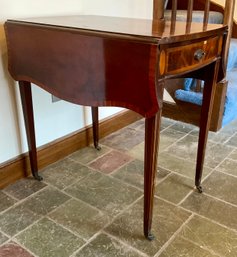 Lot 71- Drop Side Inlaid End Table