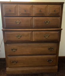 Lot 73- 5 Drawer Solid Maple Tall Chest Bureau
