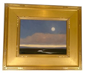 Lot ArtM6 - 'Rose Moon Poem' Steve Allrich Oil On Canvas Painting - Antique Gold Frame