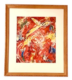 Lot ArtM8 - Vintage 1960s 'Triumph Of Music'  Metropolitan Opera House - Marc Chagall Mystical Framed & Matted